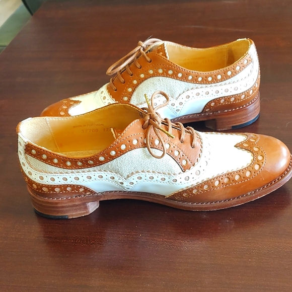 The Office of Angela Scott Mr. Doubt Textile and Cognac Size 38/8 - Picture 5 of 9